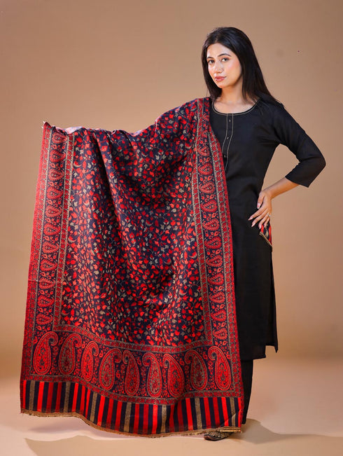 Women's Paisley Jamawar Acrylic Wool Shawl